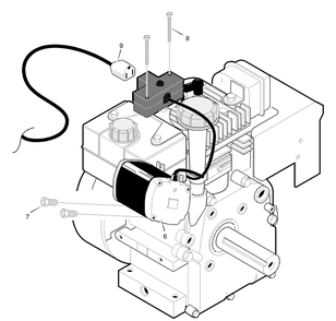 Electric Start Assembly Diagram and Parts List for 624504X5B 2003 Briggs and Stratton Snow Blower